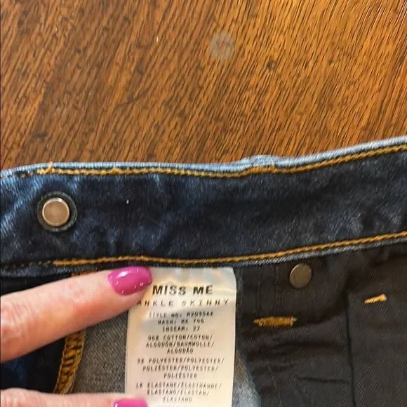 Miss Me Jeans Straight Leg  Patchwork Size 28 - Picture 11 of 12